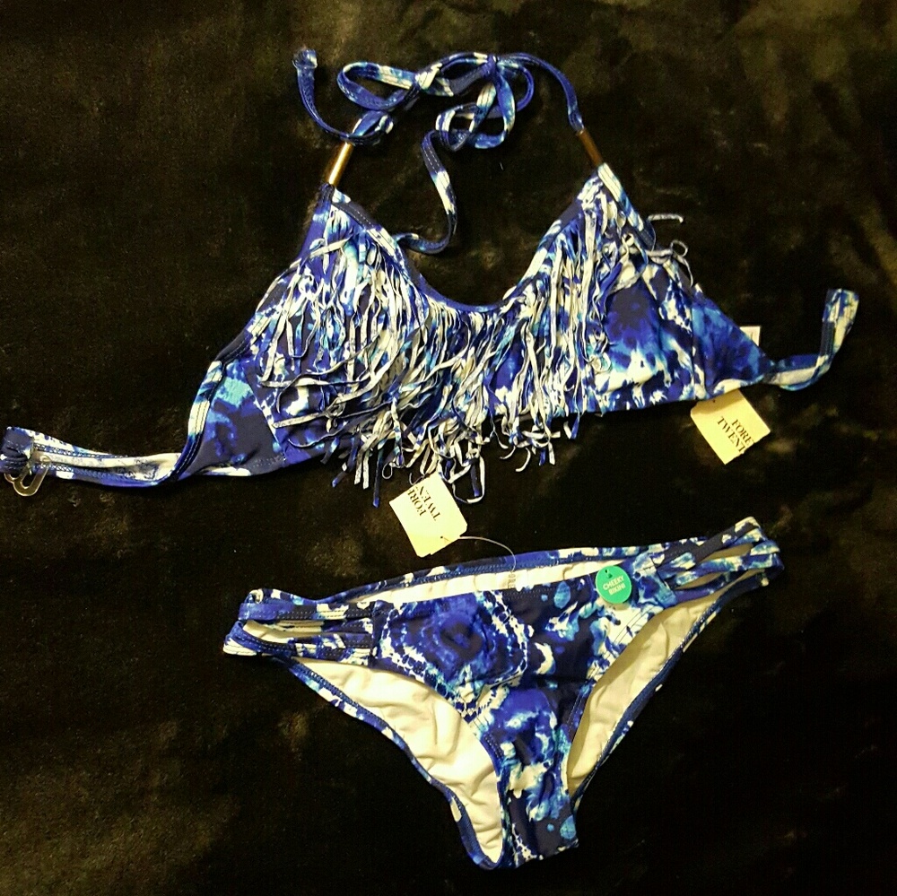 Sea blue ombre 2-piece baithing suit